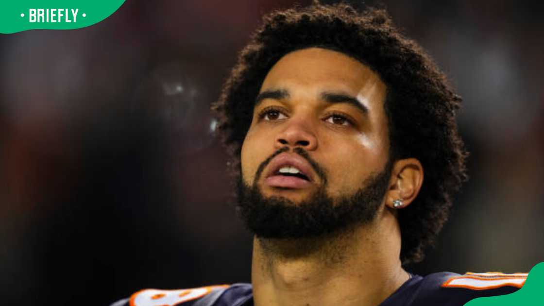 Caleb Williams during an NFL football game Caleb Williams during an NFL football game