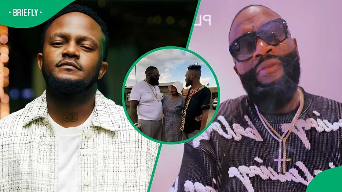Kwesta revealed that his grandmother sent Rick Ross to the spaza shop. Kwesta revealed that his grandmother sent Rick Ross to the spaza shop.