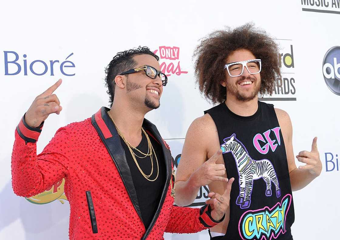 Sky Blu and Redfoo at a Billboard Music Awards ceremony Sky Blu and Redfoo at a Billboard Music Awards ceremony