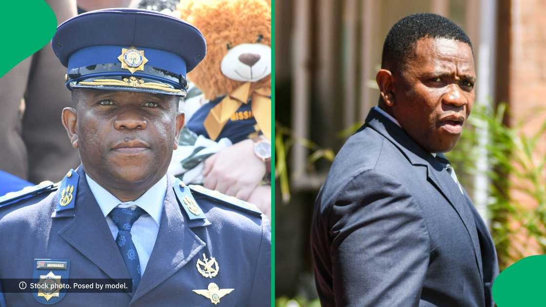 A close-up of General Mkhwanazi, reflecting his commitment to transparency and public service in the country A close-up of General Mkhwanazi, reflecting his commitment to transparency and public service in the country