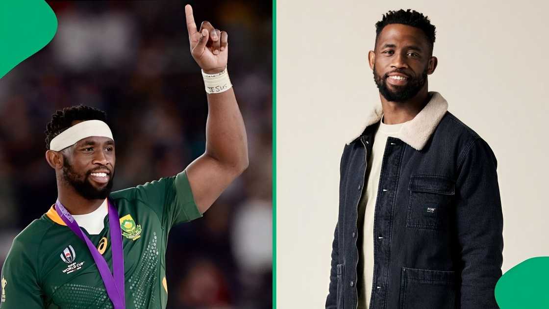 A TikTok video shows Siya Kolisi interrupting an interview shirtless, leaving SA in laughter.