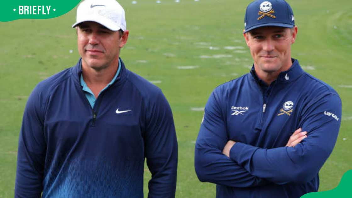 Brooks Koepka (L) and Bryson DeChambeau at Shadow Creek Golf Course Brooks Koepka (L) and Bryson DeChambeau at Shadow Creek Golf Course