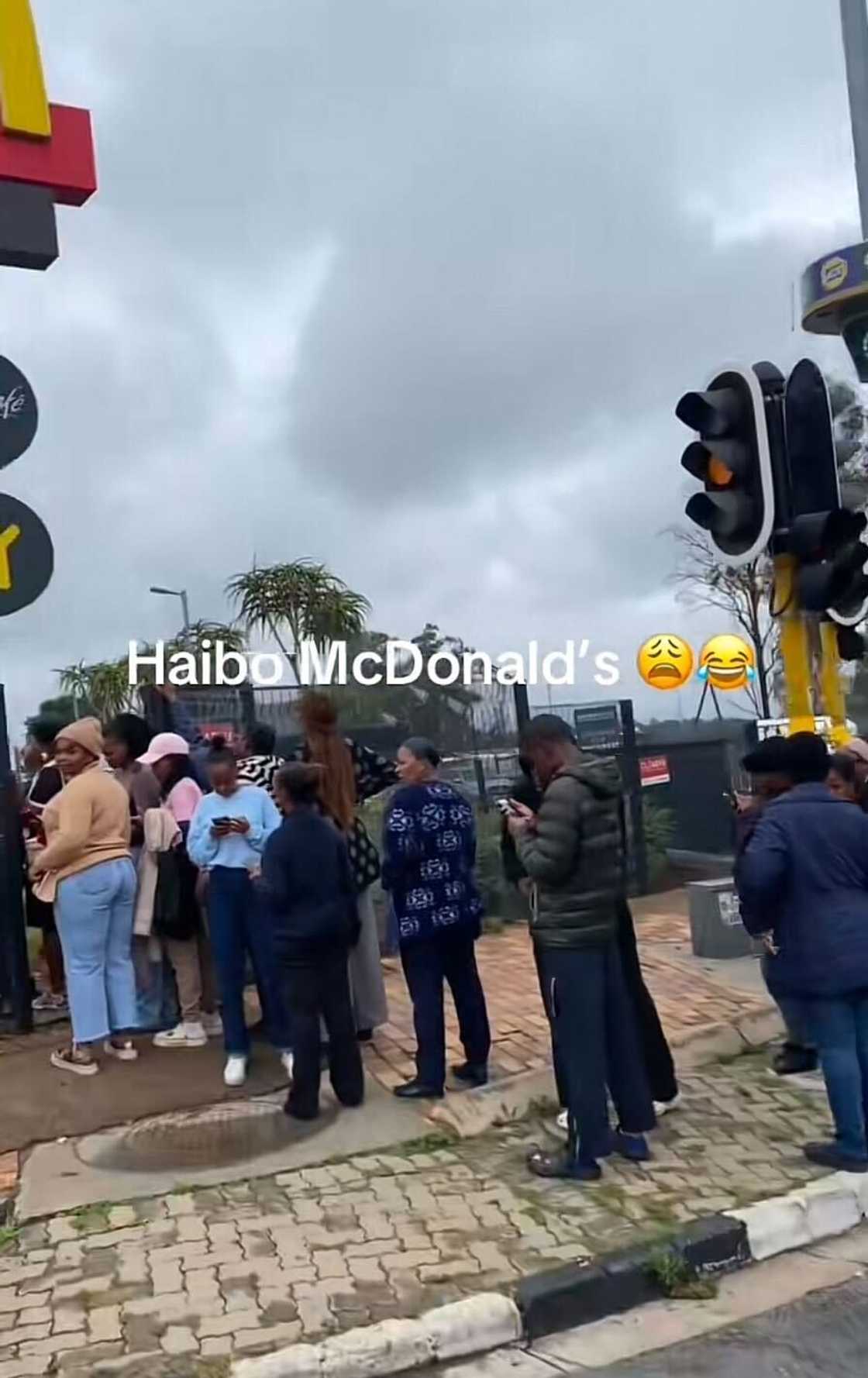 South Africans lined up for hours at McDonald's after the meal dropped to R30. South Africans lined up for hours at McDonald's after the meal dropped to R30.