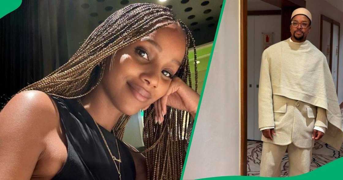 Shudufhadzo Musida and Maps Mapoyane looked stunning in their viral photo. Shudufhadzo Musida and Maps Mapoyane looked stunning in their viral photo.