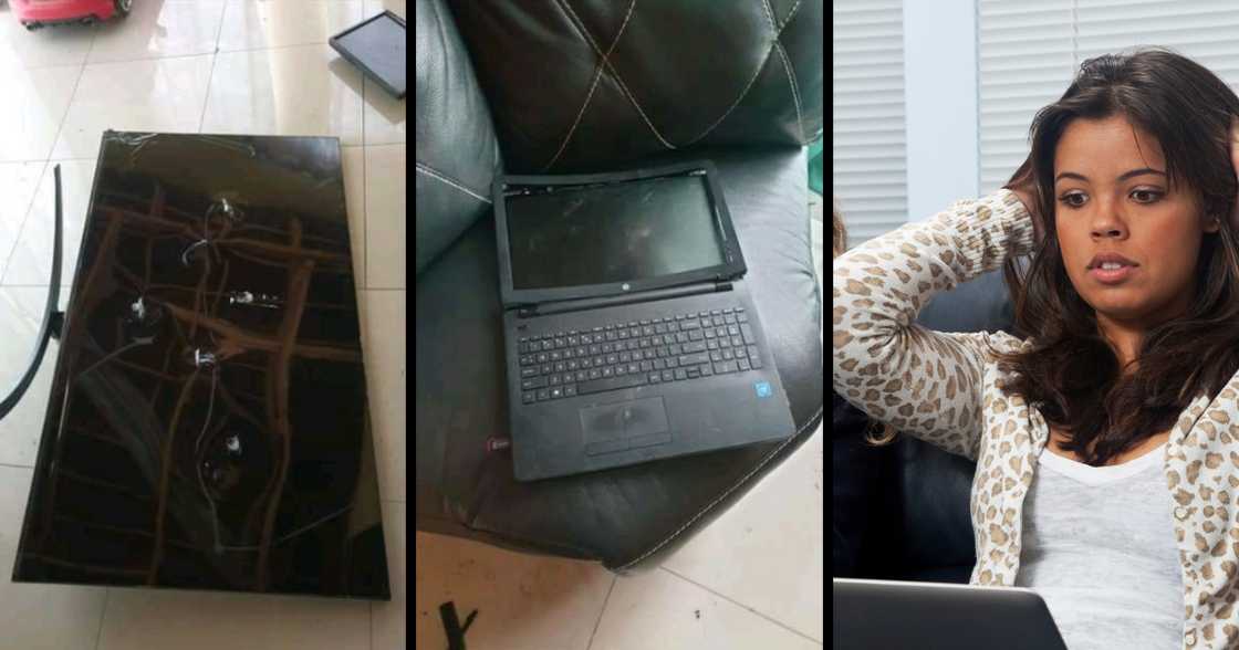 Cheating, jilted lover, angry lover, appliances, furniture, broken, trashed Cheating, jilted lover, angry lover, appliances, furniture, broken, trashed