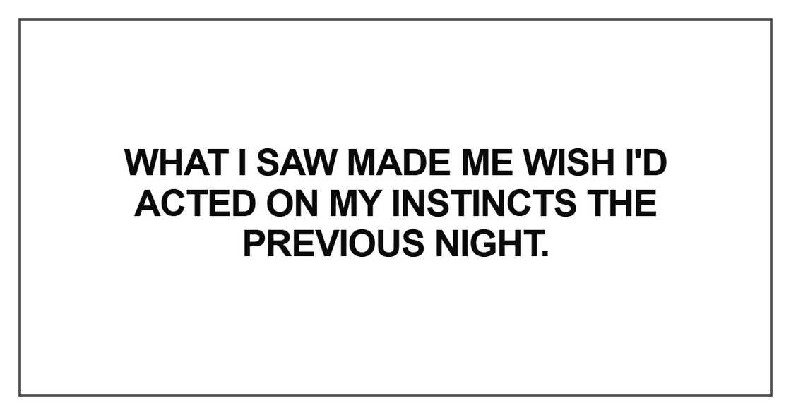 What I saw made me wish What I saw made me wish