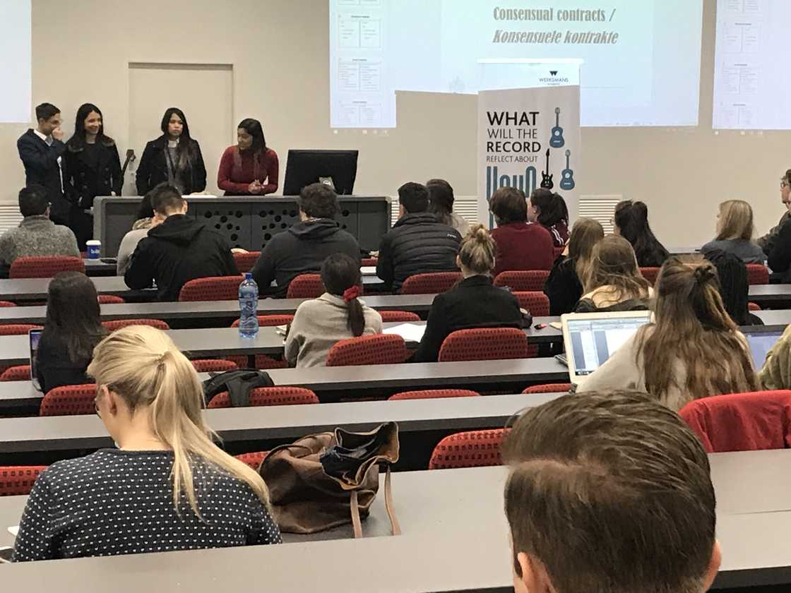 University of Stellenbosch students in class University of Stellenbosch students in class