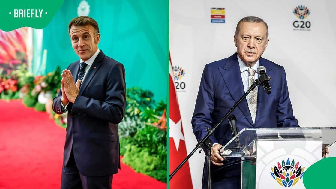 France President Emmanuel Macron and Turkish Preasident Recep Erdogan praised the G20 Summit in South Africa