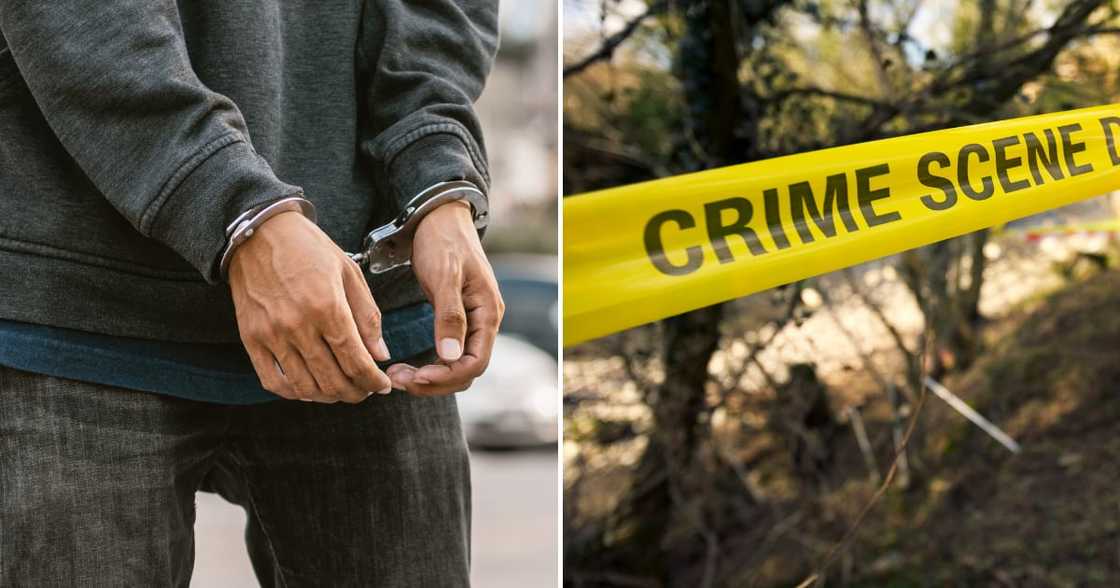 Police tape at a crime scene Police tape at a crime scene