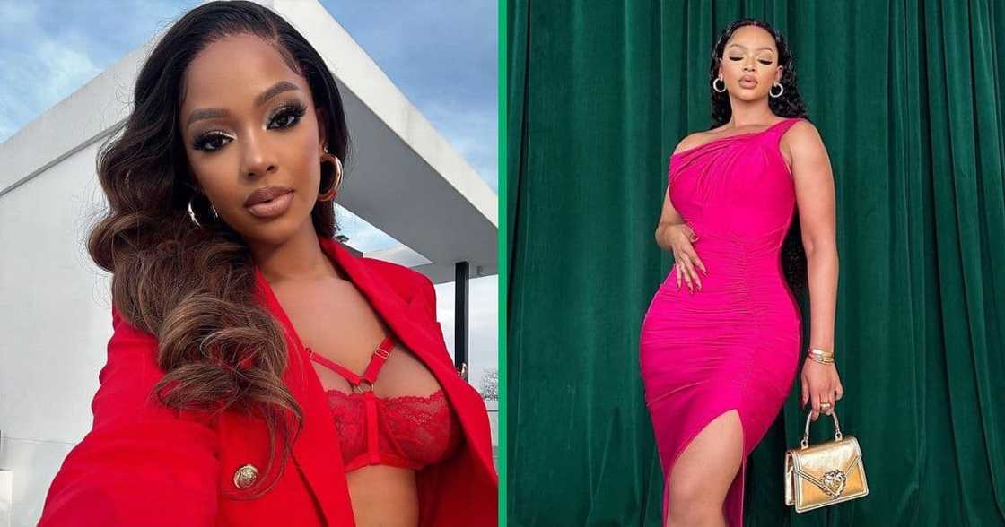 Mihlali Ndamase showed off her Valentine's Day photos