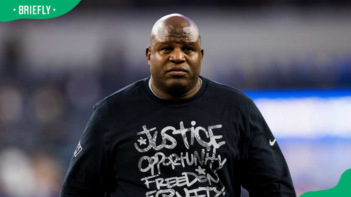 Eric Bieniemy in Inglewood, California Eric Bieniemy in Inglewood, California