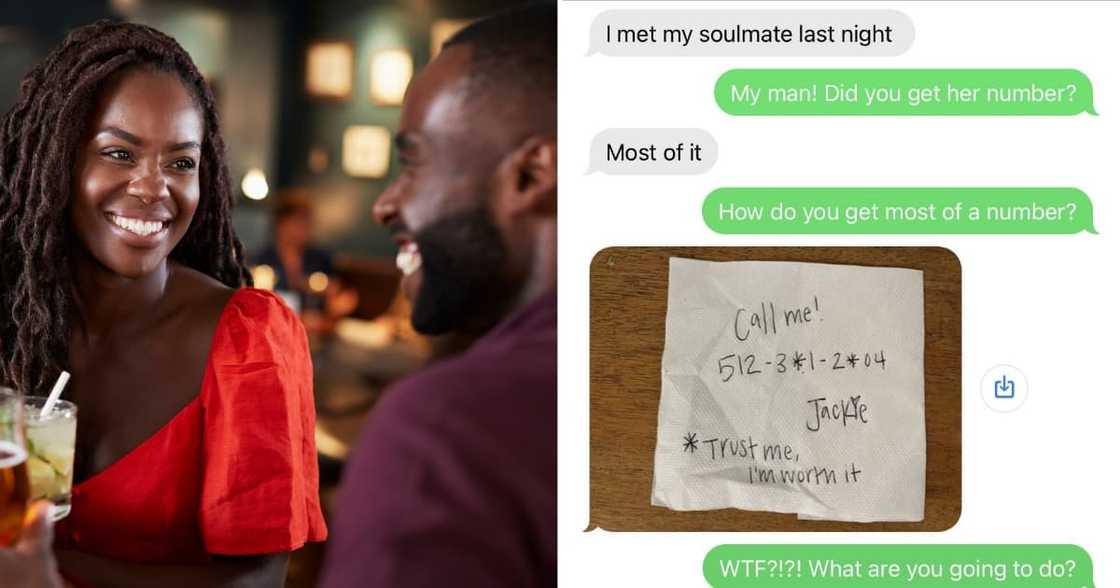 Man works on a riddle to figure out a phone number Man works on a riddle to figure out a phone number