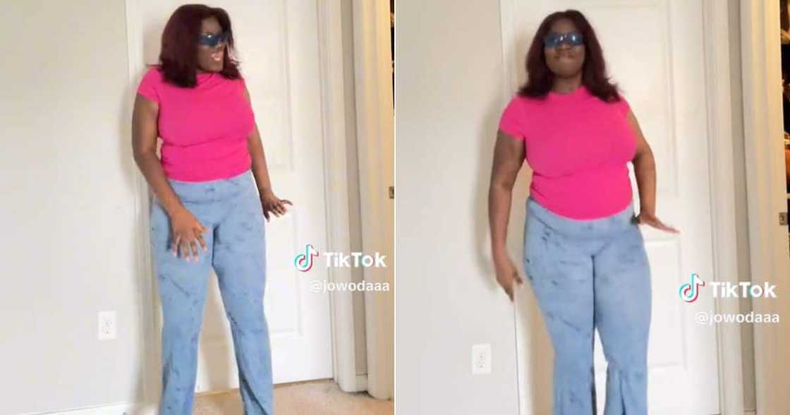 Woman in TikTok video dancing like she is Ariel in 'The Little Mermaid' but in South Africa