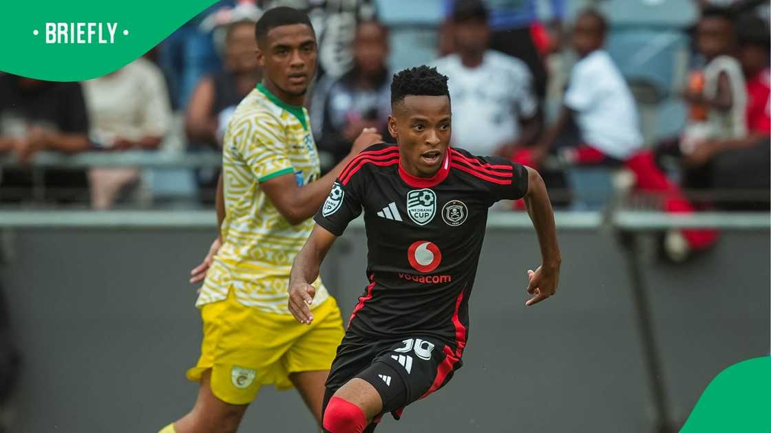 Orlando Pirates star Relebohile Mofokeng played against Baroka FC.