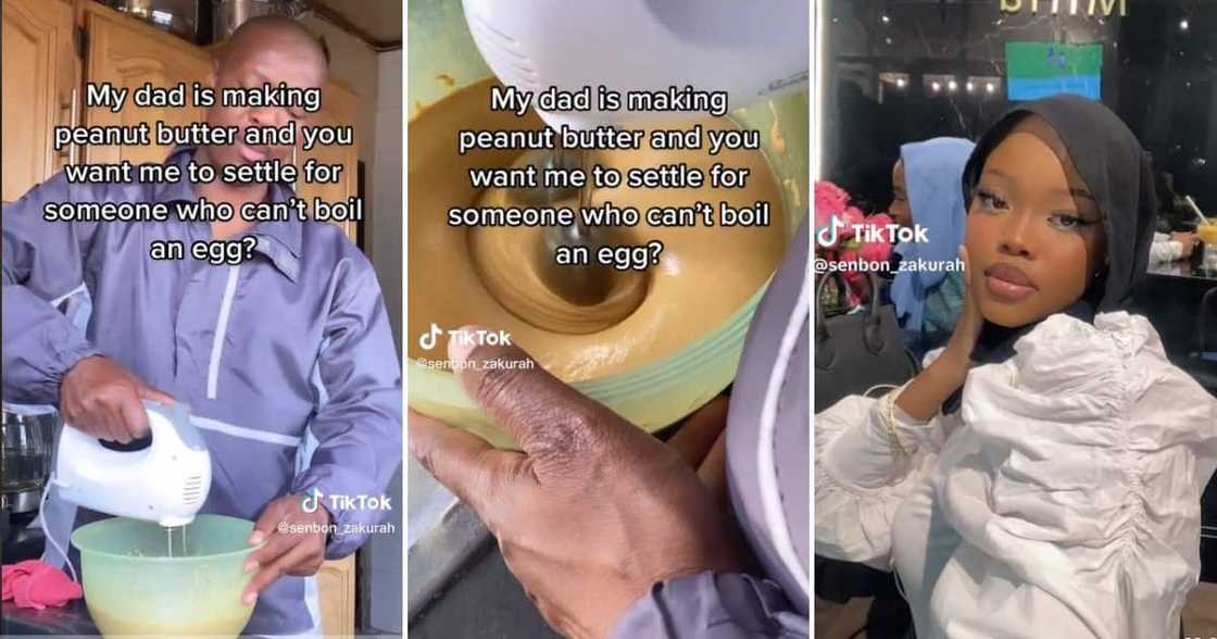 Video shows dad making peanut butter Video shows dad making peanut butter