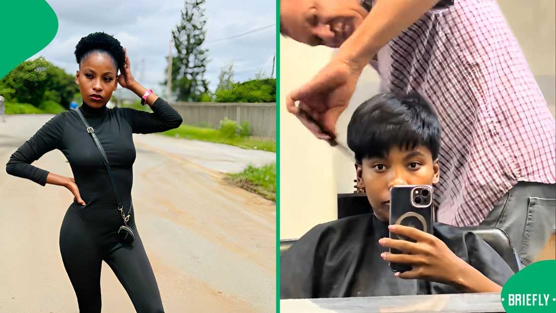 TikTok users advised a lady to go back to the salon and ask for her money back after seeing her haircut TikTok users advised a lady to go back to the salon and ask for her money back after seeing her haircut