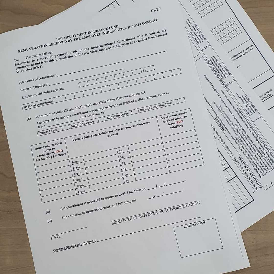 documentation for UIF claims documentation for UIF claims