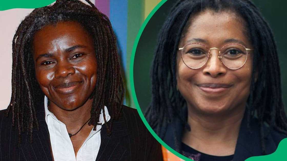 Tracy Chapman during the 2012 Kennedy Center Honors (L). Alice Walker posing for a photo at the Michigan State University campus in 1998 (R) Tracy Chapman during the 2012 Kennedy Center Honors (L). Alice Walker posing for a photo at the Michigan State University campus in 1998 (R)