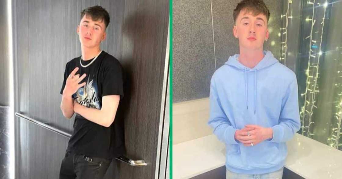 A TikTok video shows a white man dancing to amapiano. A TikTok video shows a white man dancing to amapiano.