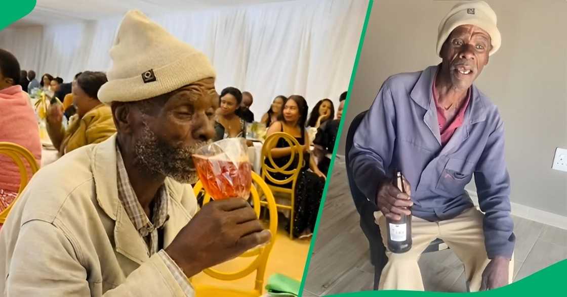 A KwaZulu-Natal elderly man couldn't hold his thirst at an event. A KwaZulu-Natal elderly man couldn't hold his thirst at an event.