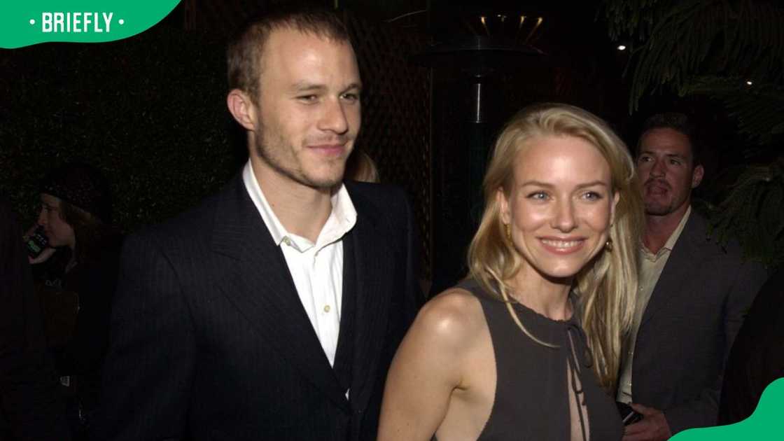 Naomi Watts and Heath Ledger at The Ring premiere in 2002