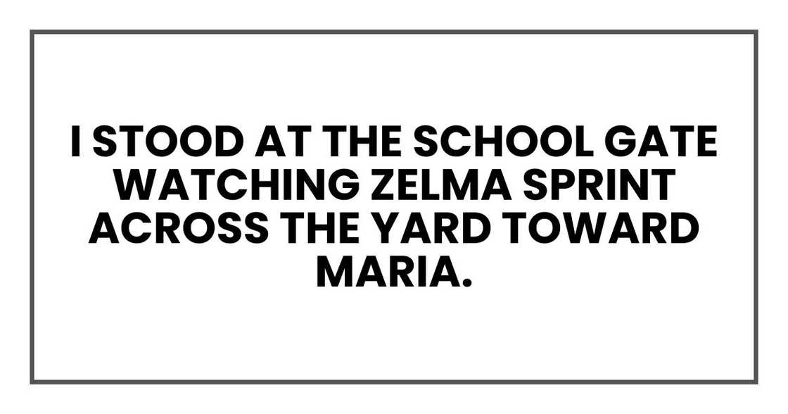 I stood at the school gate watching Lily sprint across the yard toward Bella.