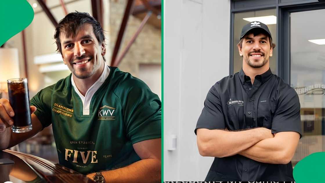 A video shows Springboks player Eben Etzebeth punching himself.