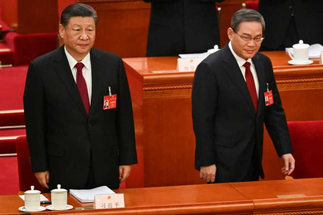 Beijing's leadership laid out an objective of "around five percent" (GDP) growth in 2024 Beijing's leadership laid out an objective of "around five percent" (GDP) growth in 2024