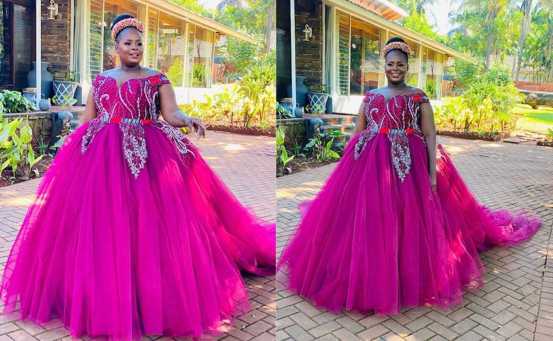 Fuschia Cinderella gown