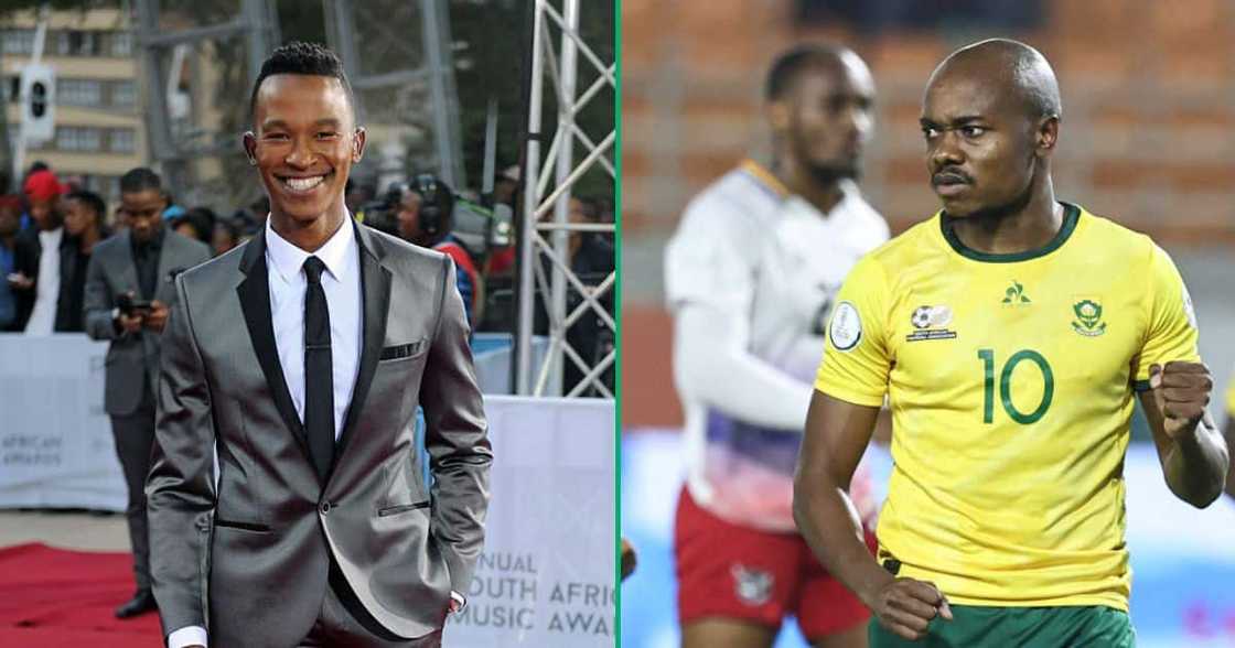 Katlego Maboe reacts to Percy Tau's penalty Katlego Maboe reacts to Percy Tau's penalty