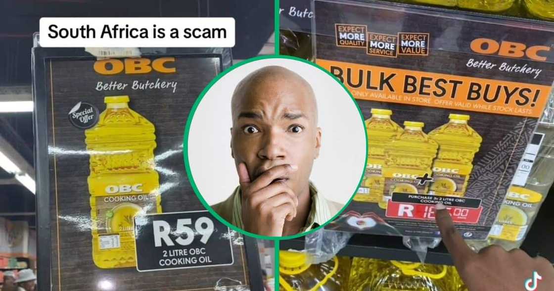 A man exposed bogus cooking oil bargain A man exposed bogus cooking oil bargain