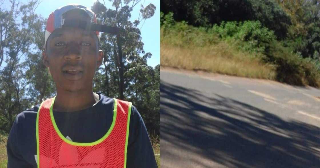 Young man receives praise for filling potholes up in hhhh Young man receives praise for filling potholes up in hhhh