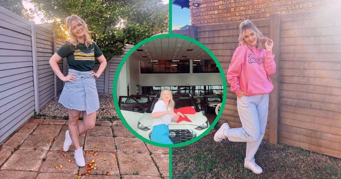 Mrs Bullock showed of her new Nissan Mrs Bullock showed of her new Nissan