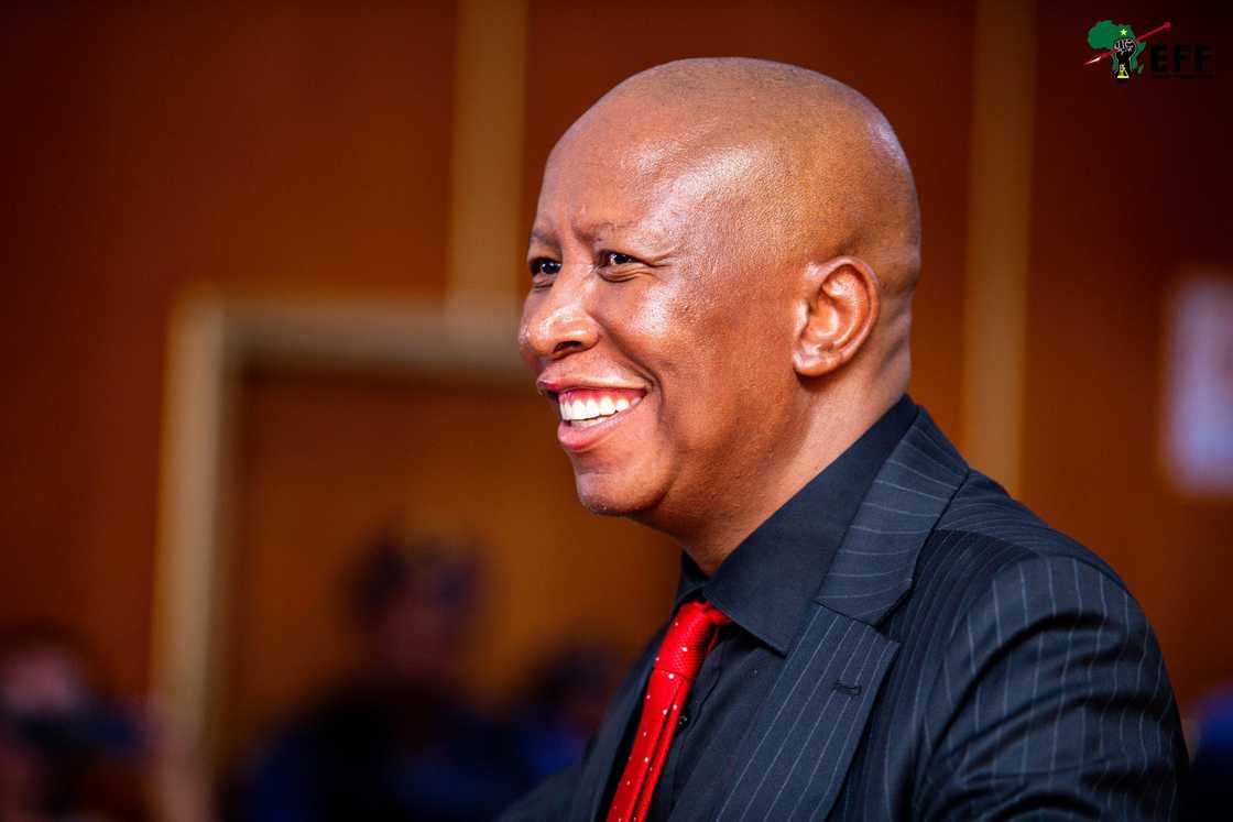Julius Malema addressed supporters outside of the Ku-Gompo City Magistrates Court
