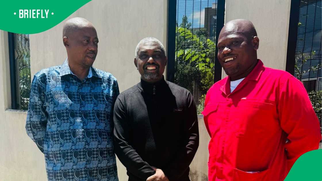 A picture of EFF Deputy with EFF comrades attending the murder trial outside the Mpumalanga High Court. A picture of EFF Deputy with EFF comrades attending the murder trial outside the Mpumalanga High Court.