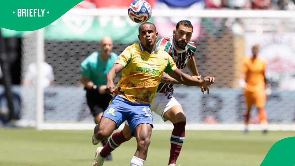 Iqraam Rayners controls the ball away from Juan Freytes during the FIFA Club World Cup 2025 group F match between Mamelodi Sundowns FC and Fluminense FC. Iqraam Rayners controls the ball away from Juan Freytes during the FIFA Club World Cup 2025 group F match between Mamelodi Sundowns FC and Fluminense FC.