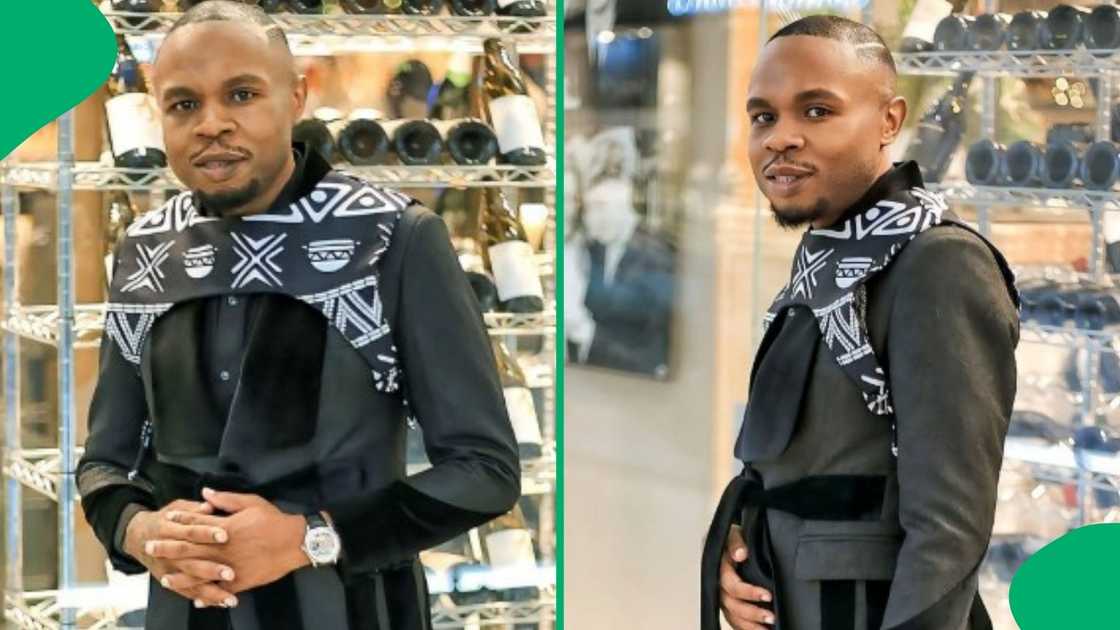 Lehlogonolo Mabitsela shared photos of himself similar to those by Neo Tsele