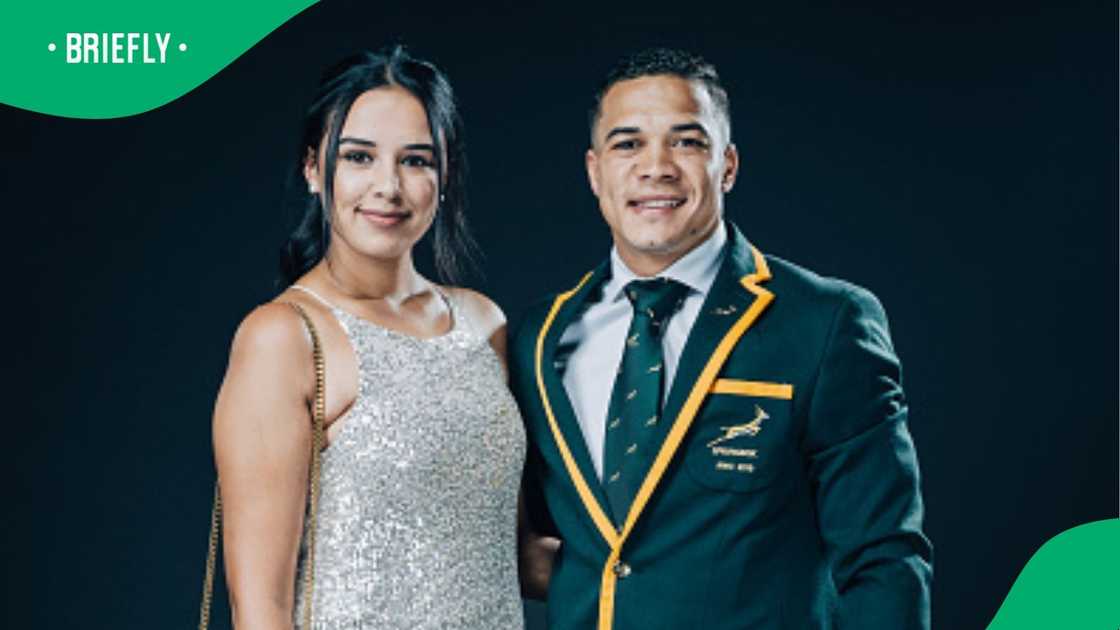 Cheslin Kolbe hails his wife as the clocks 33 on Sunday. Cheslin Kolbe hails his wife as the clocks 33 on Sunday.