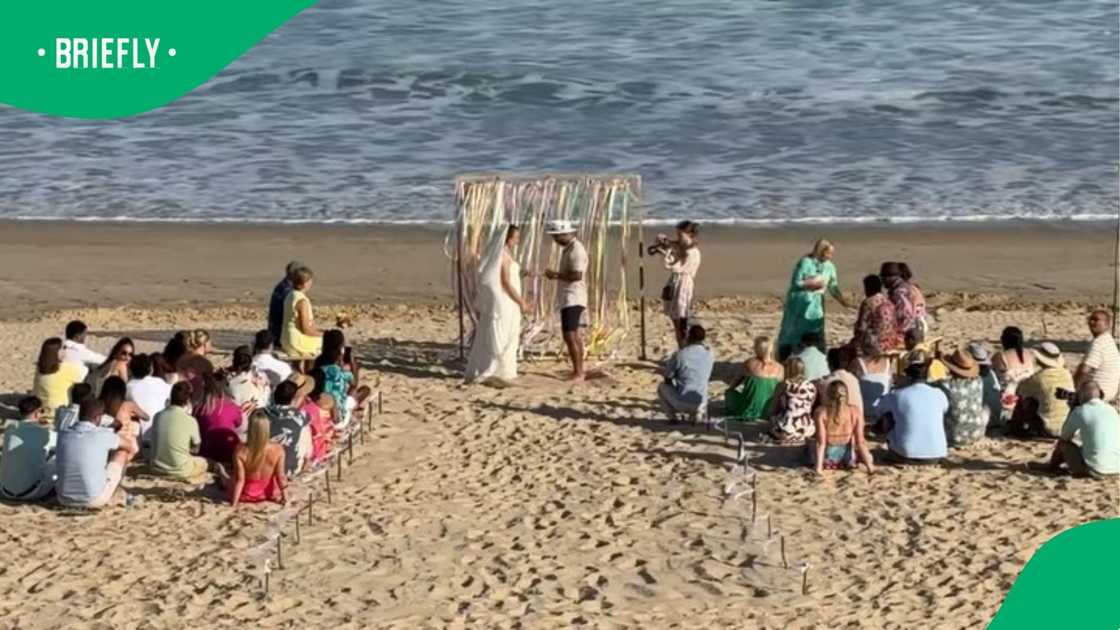 A beach wedding in the Eastern Cape.