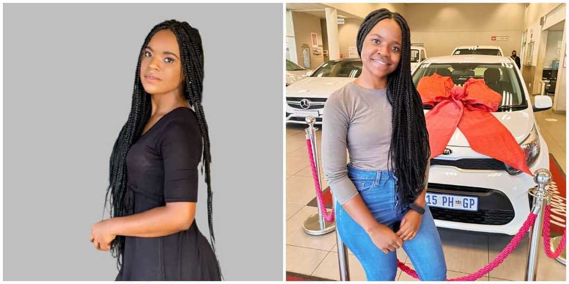 Young Lady Celebrates Buying her First Car with Emotional Message, Sends Many People into Frenzy Young Lady Celebrates Buying her First Car with Emotional Message, Sends Many People into Frenzy