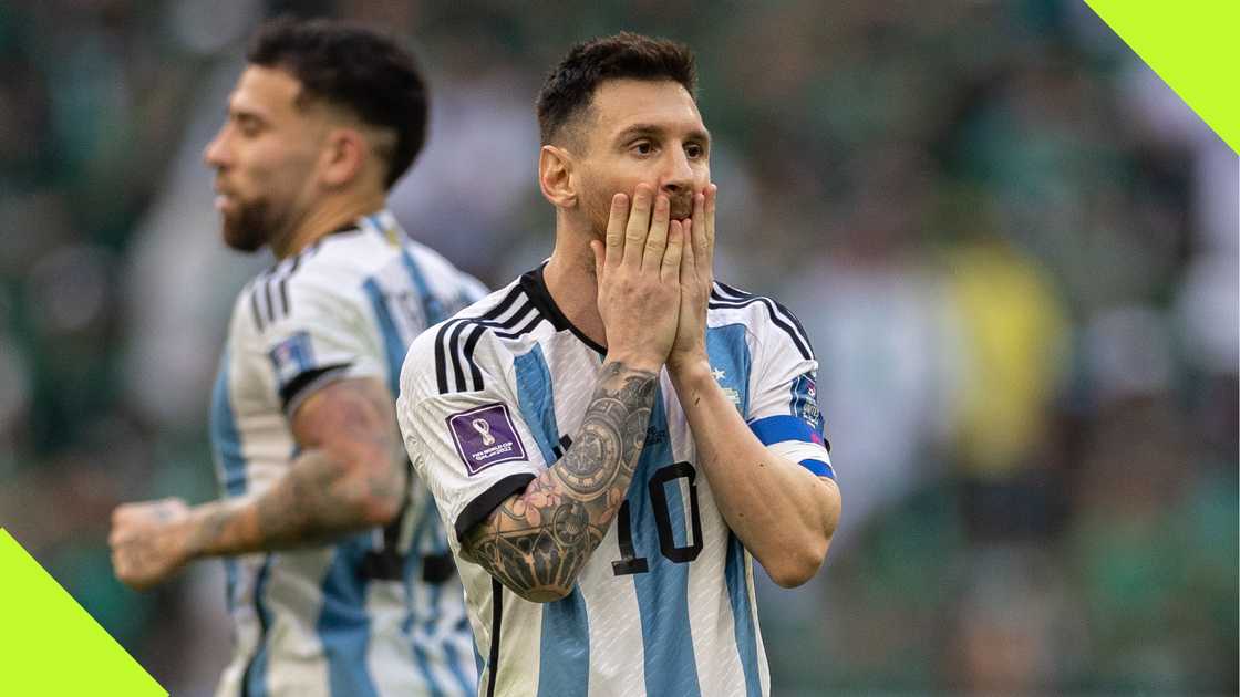 Lionel Messi reacts angry for Argentina