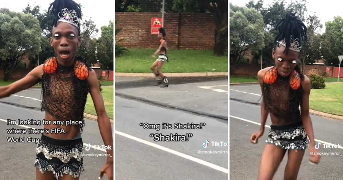 TikTok user @smokeymirror_ being Shakira TikTok user @smokeymirror_ being Shakira