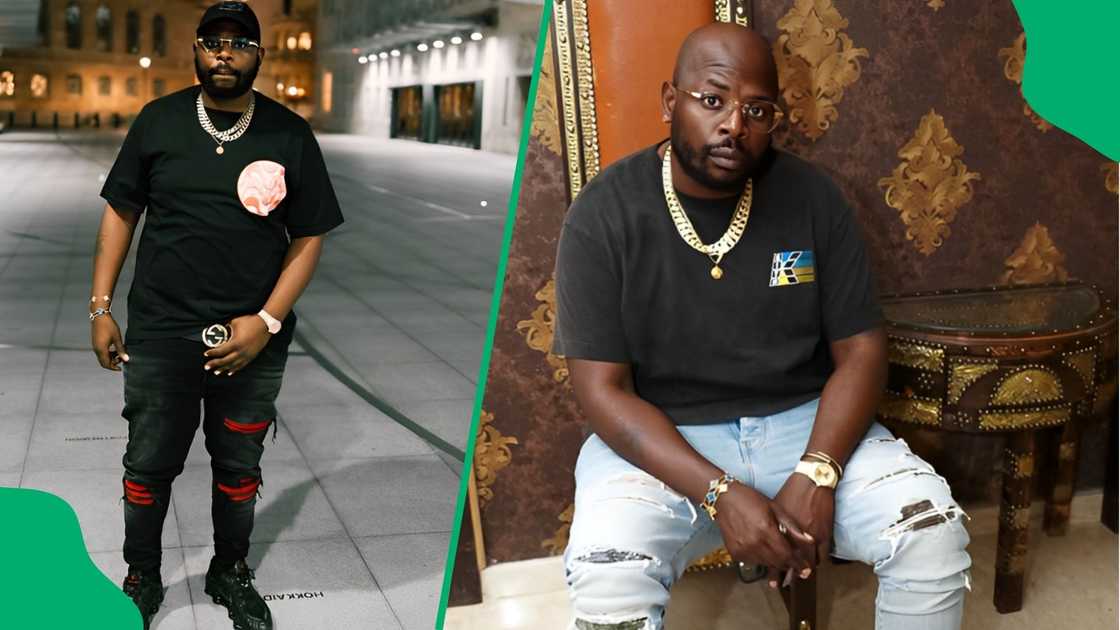 DJ Maphorisa stuns un an LV outfit. DJ Maphorisa stuns un an LV outfit.