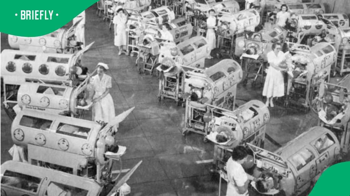 The old photograph showed children in the hospital The old photograph showed children in the hospital