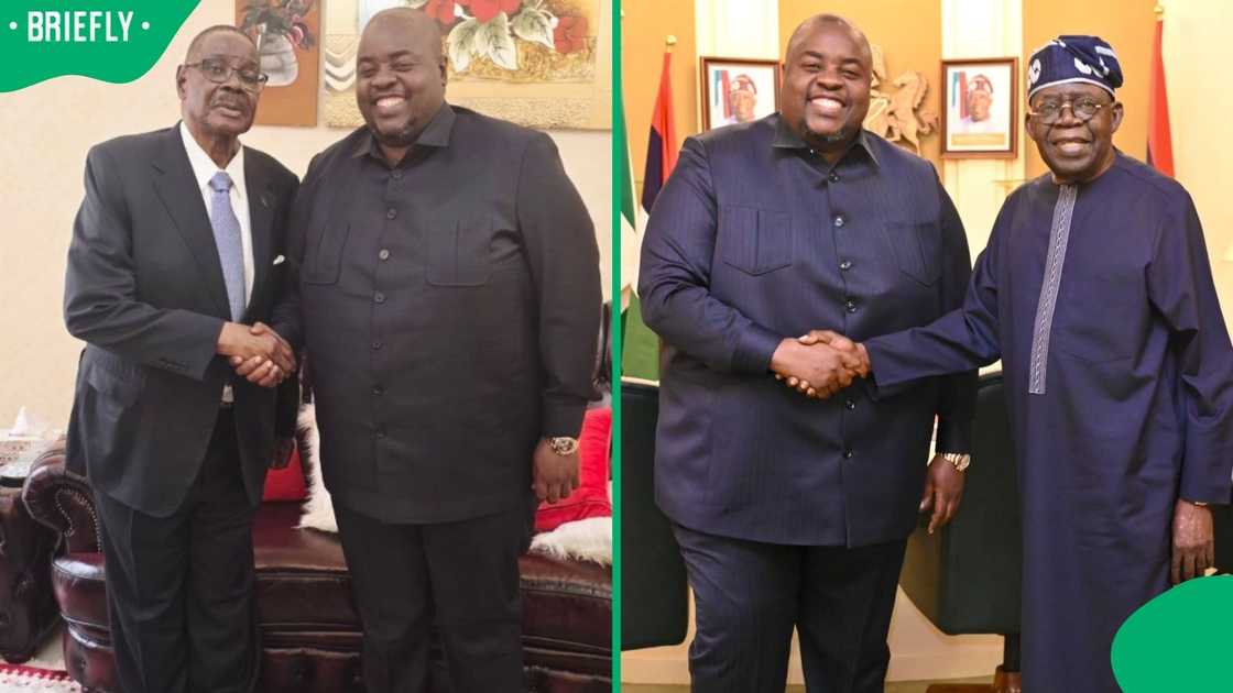 Wicknell Chivayo with African presidents. Wicknell Chivayo with African presidents.