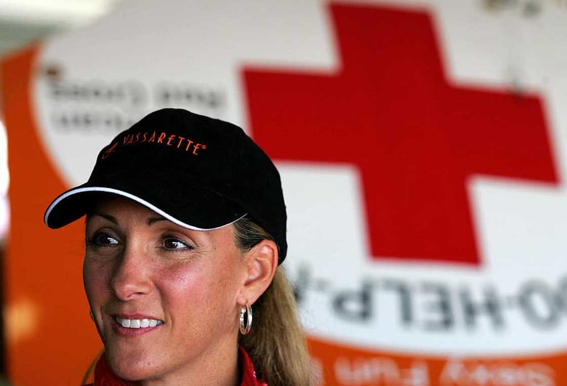 What is the name of the female NASCAR driver?