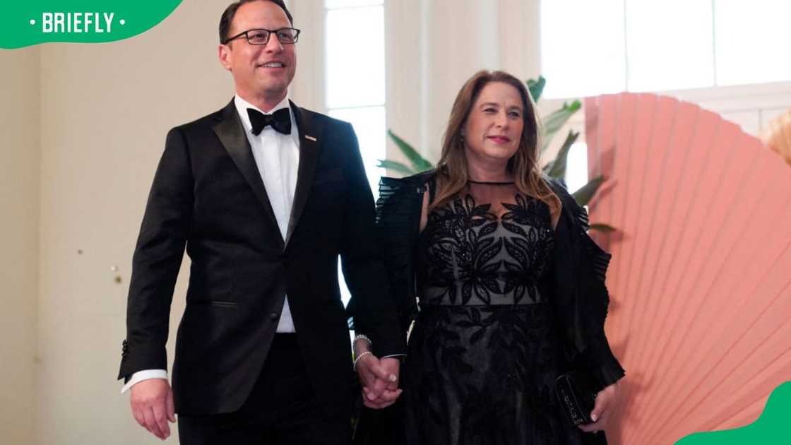 Josh Shapiro and his wife, Lori, at a 2024 state dinner at the White House