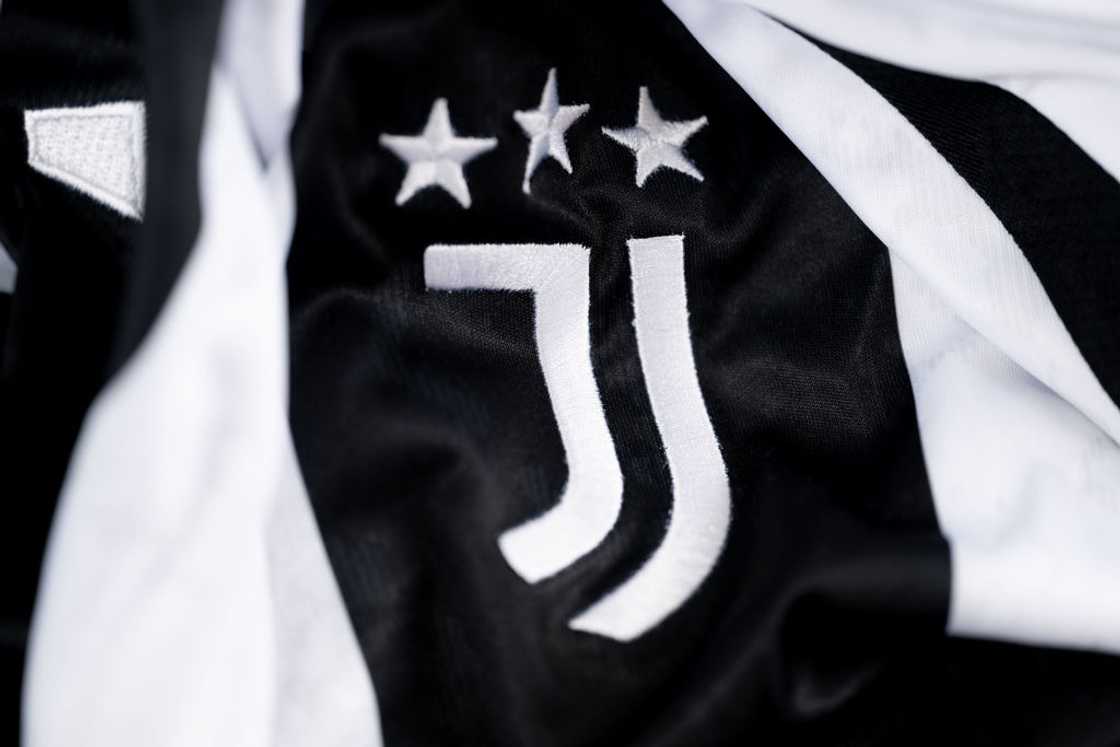 A detailed view of the badge of Juventus A detailed view of the badge of Juventus