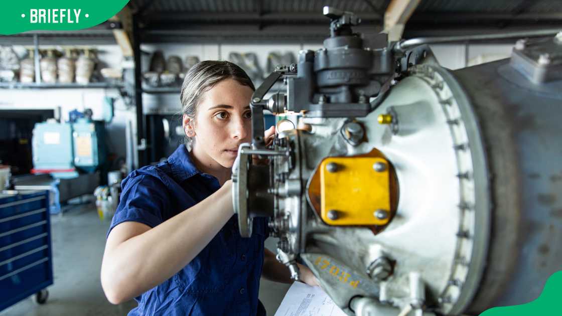 A female aeronautical engineer