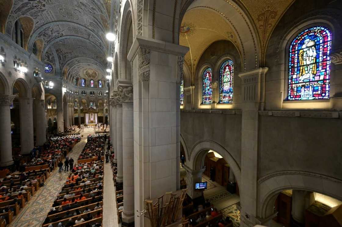 Pope Francis celebrates mass at the shrine of Sainte-Anne-de-Beaupre in Quebec, Canada Pope Francis celebrates mass at the shrine of Sainte-Anne-de-Beaupre in Quebec, Canada